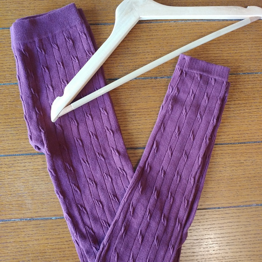 🙈Cable Knit Footless Leggings